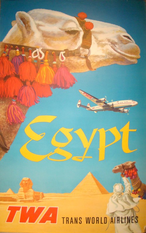 Vintage TWA Egypt Travel Poster